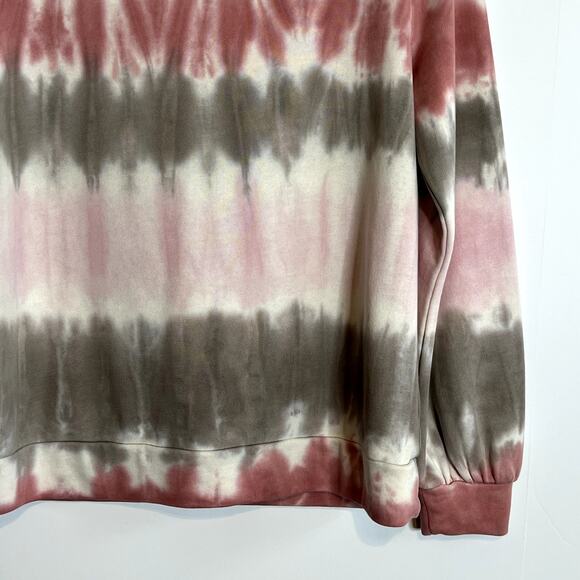 Dolan LCC Kendall Long Sleeve Tie Dye Pullover Sweatshirt Pink Taupe Women Small - Picture 6 of 14